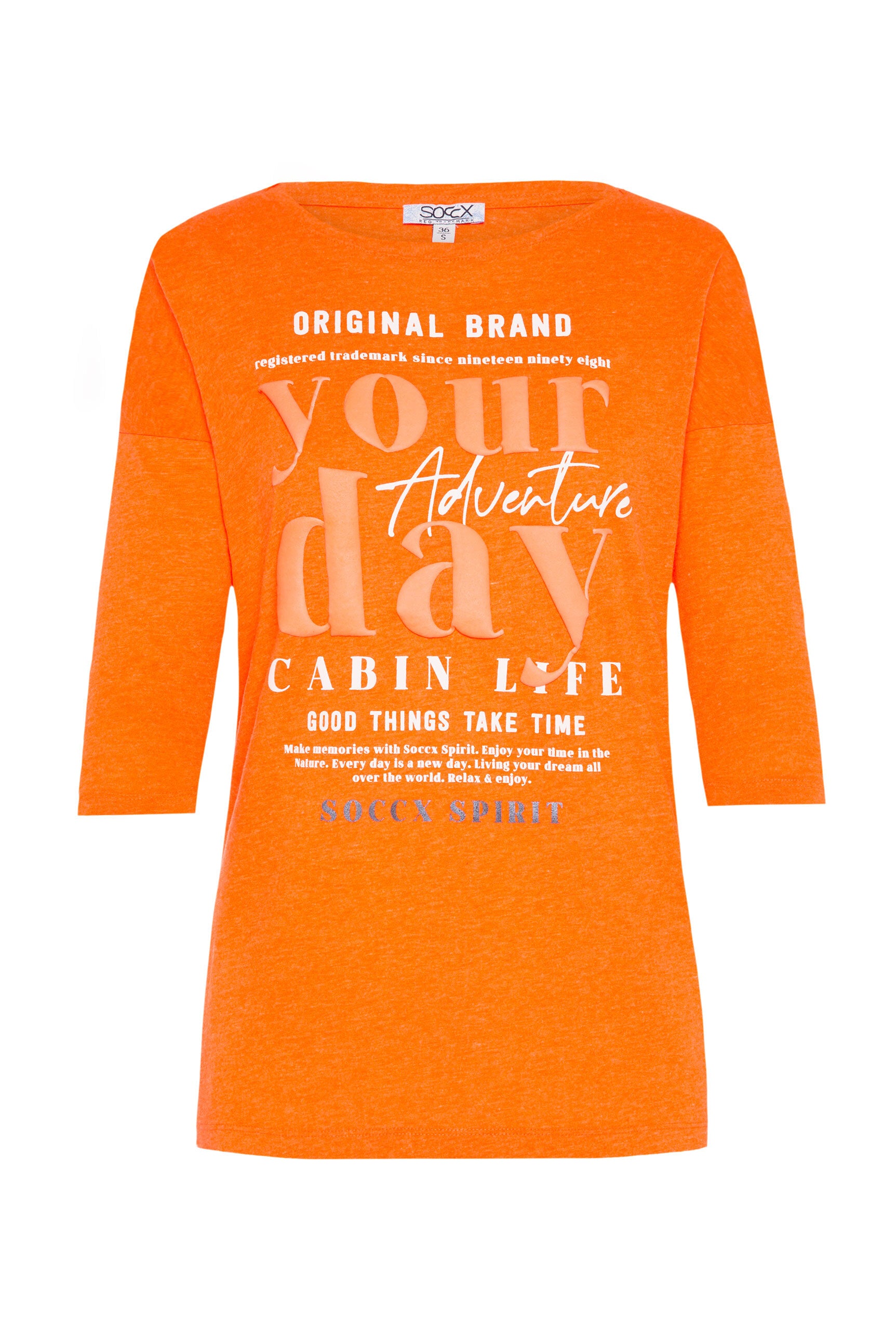 Koszulka z krótkimi rękawami i nadrukiem Label - 1