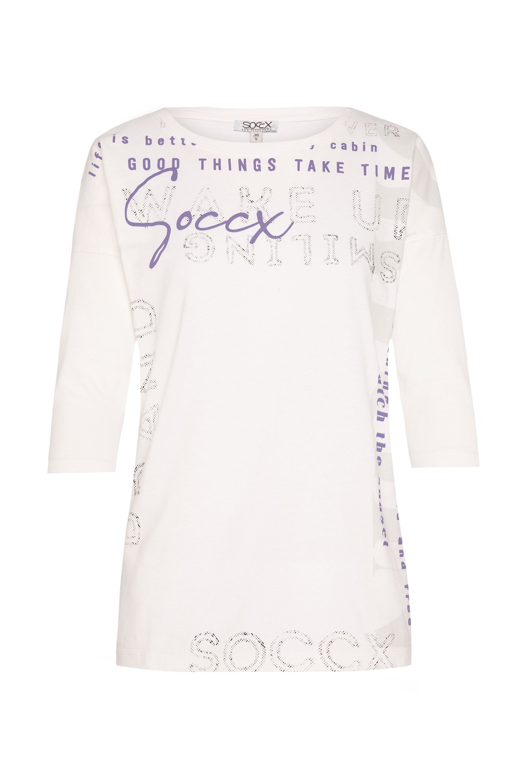 Koszulka z krótkimi rękawami i nadrukiem Label - 1