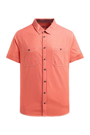 Kurzarmhemd mit diagonaler Dobby-Struktur