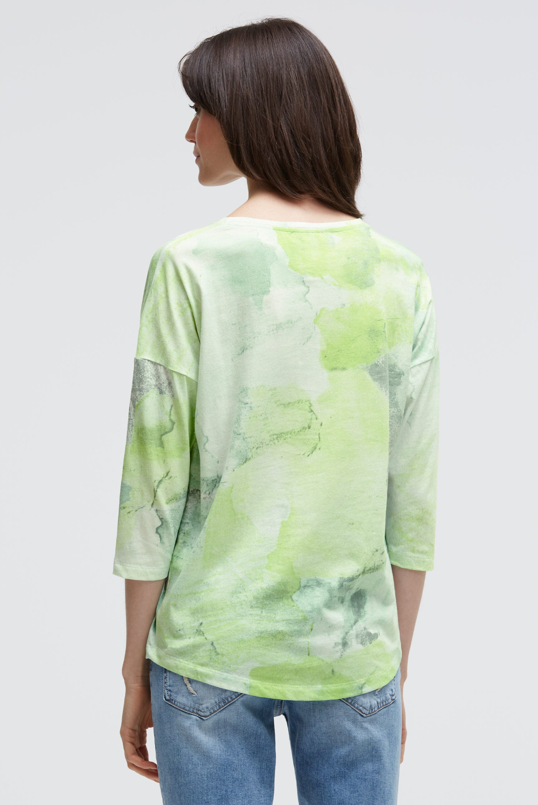 Shirt mit Batik All Over Print und 3/4-Ärmeln - 5