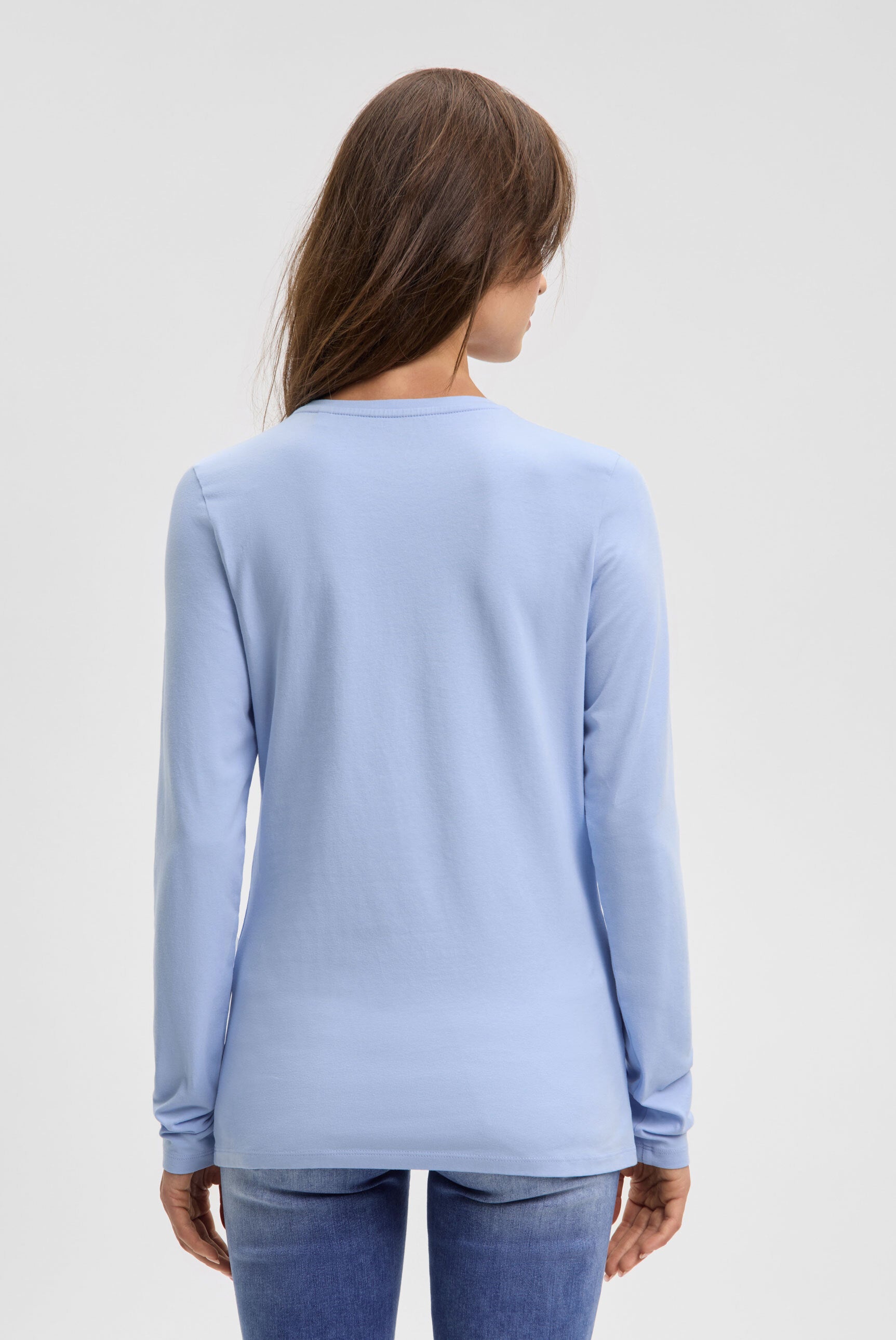 Langarmshirt Rundhals mit Wording Print - 5