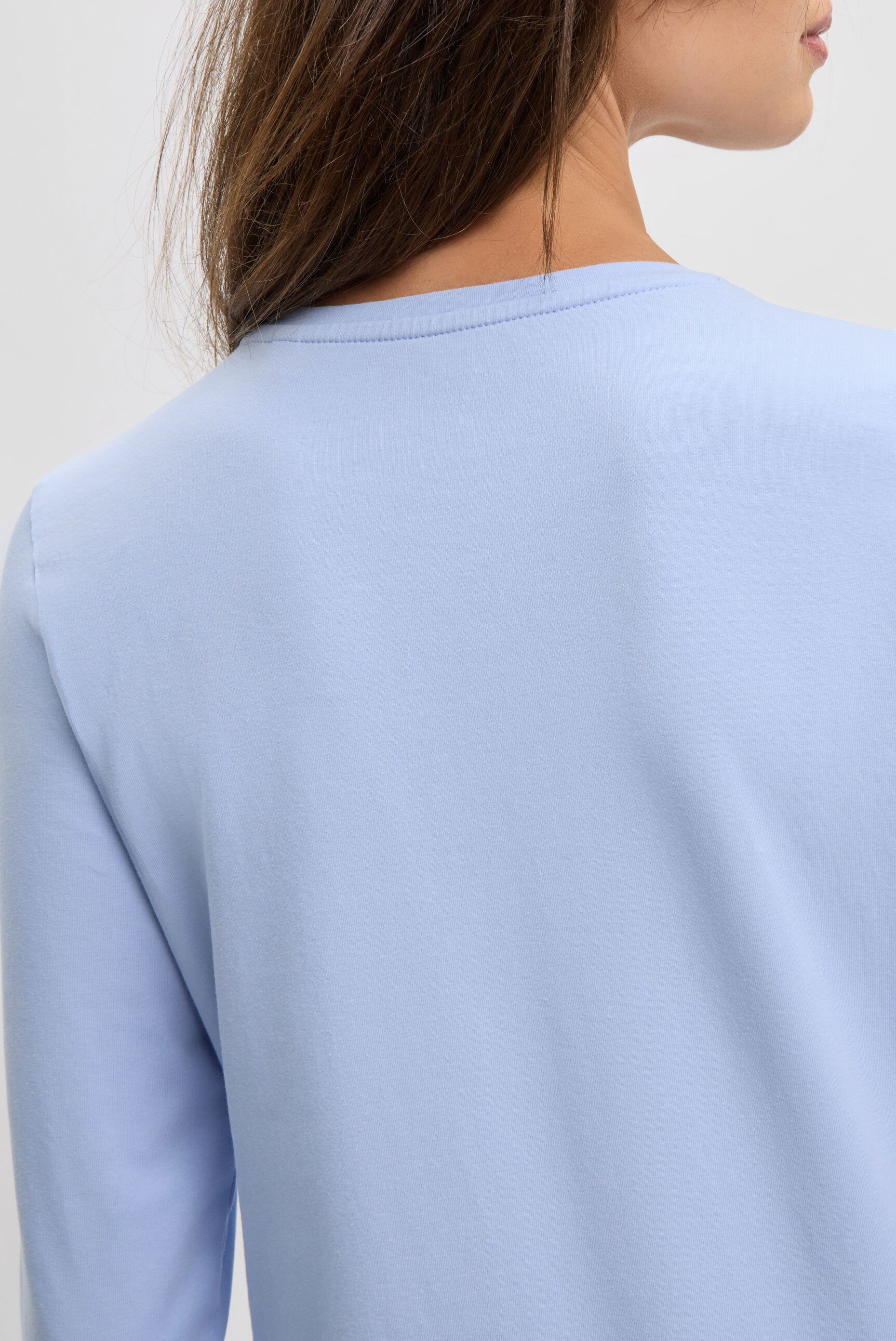 Langarmshirt Rundhals mit Wording Print - 6