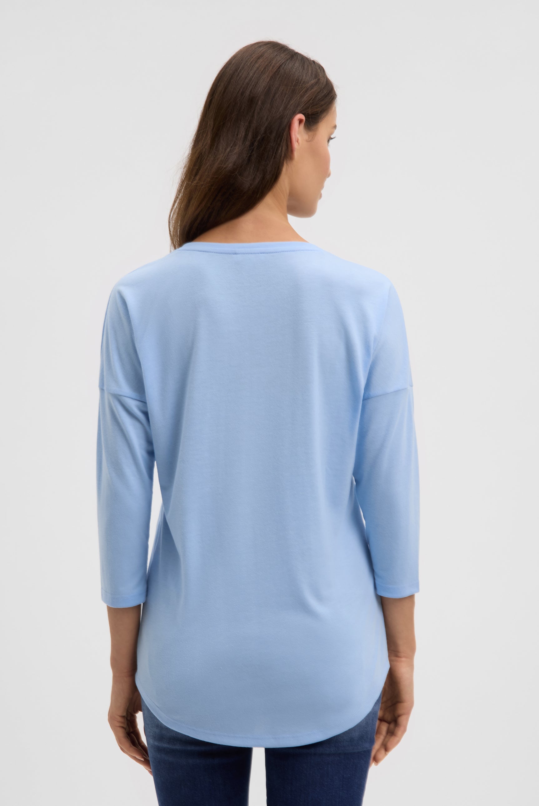 Rundhalsshirt mit Artwork und verkürzten Ärmeln - 4