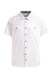 Kurzarmhemd mit diagonaler Dobby-Struktur